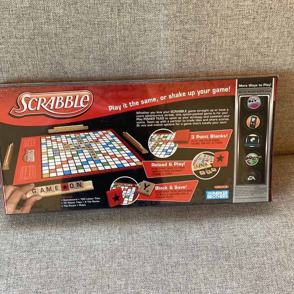 NIB SCRABBLE The Classic Word Game with Power Tiles- 2-4 players - Ages 8+ - Picture 2 of 5